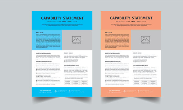 Capability Statement Template Design.