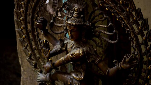 an ancient sculpture of natraja