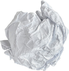 White Torn Crumpled Paper Ball