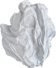 Fototapeta premium White Torn Crumpled Paper Ball