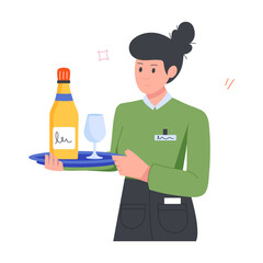 Employees Flat Character Icons