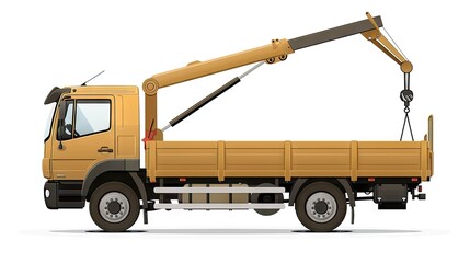 The Golden Crane: A Yellow Truck With a Mighty Lifting Arm
