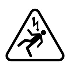 Electric Hazard Sign. High Voltage Danger Sign. Electrical Danger Sign. Vector Illustration. 