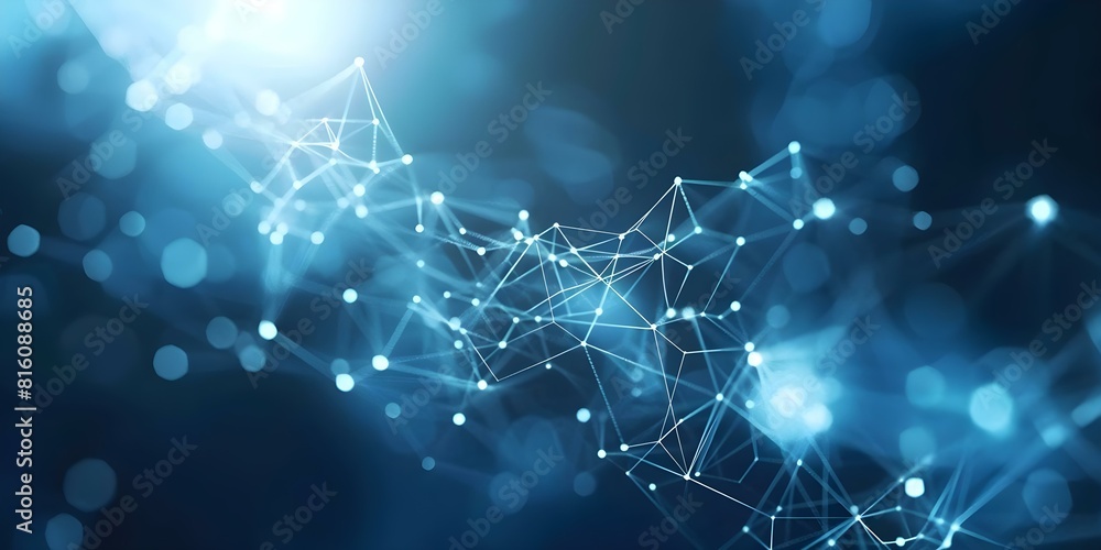 Poster abstract background of connected nodes for entrepreneurial networking collaboration. concept entrepr