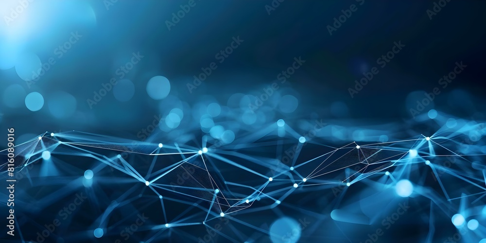 Poster entrepreneurial networking collaboration: abstract background of connected nodes. concept entreprene
