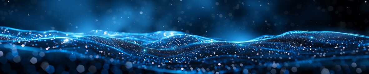 Obraz premium Streamer sense, sense of science and technology, science and technology blue, Silk Road,8k. Wallpaper 