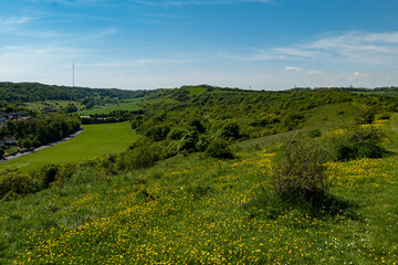 widok na wzgórza Dover