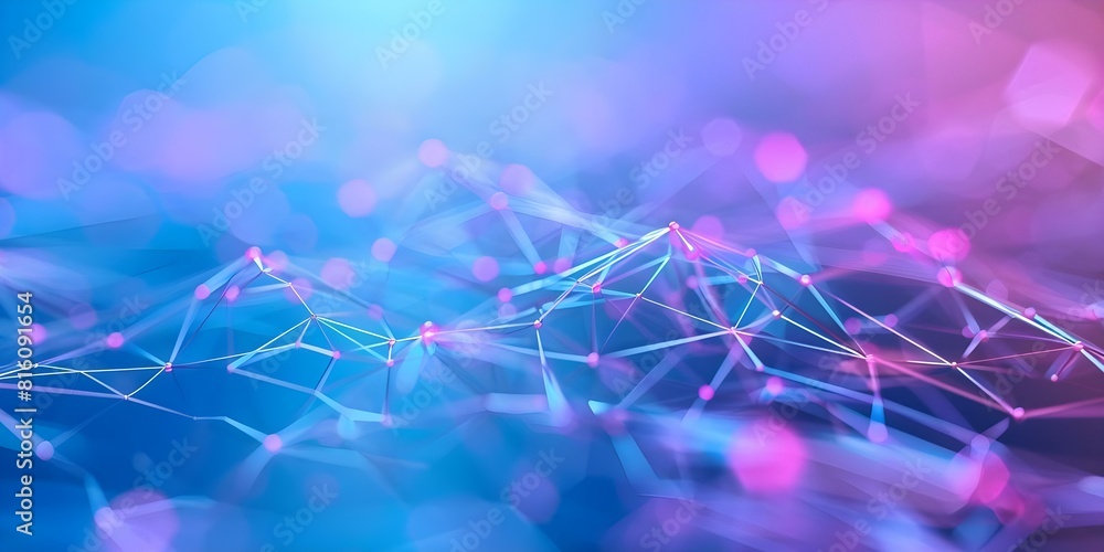 Poster abstract interconnected pattern symbolizing collaboration and interdependence in project completion.