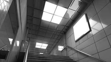 Ascending Monochrome: A Vision of Stairs