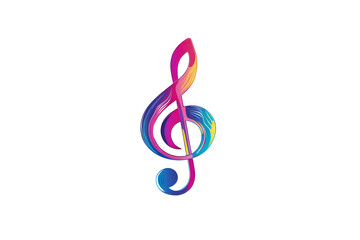 Fototapeta premium Colorful treble clef. Music equalizer. Sound wave. Audio spectrum.