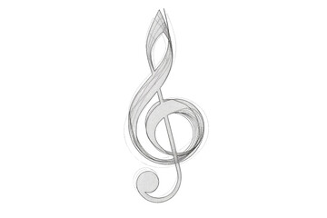 Obraz premium treble clef, which is a symbol used in musical notation to indicate the pitch of a note.