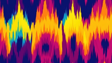 Colourful seamless pattern ethnic Ikat abstract background art.Illustration