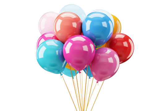 Colorful bunch of balloons.