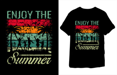 Enjoy The Summer Typography T-Shirt Design