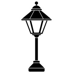 Lamp icon vector silhouette illustration
