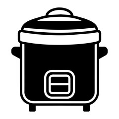Rice cooker icon vector silhouette illustration