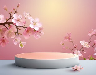 cherry blossom in a glass