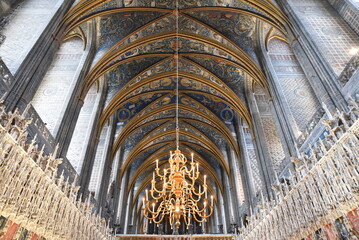 Choeur gothique à la cathédrale d'Albi. France