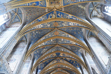 Voûtes gothiques à la cathédrale d'Albi. France