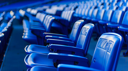 Empty seats at American football stadium : Generative AI