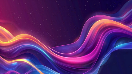 colorful wavy neon light abstract background