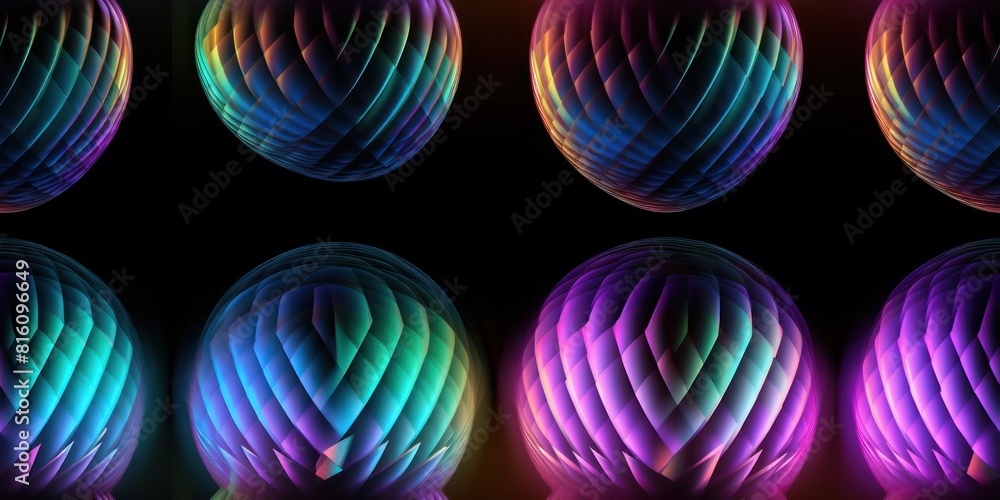 Poster iridescent abstract shape seamless pattern background