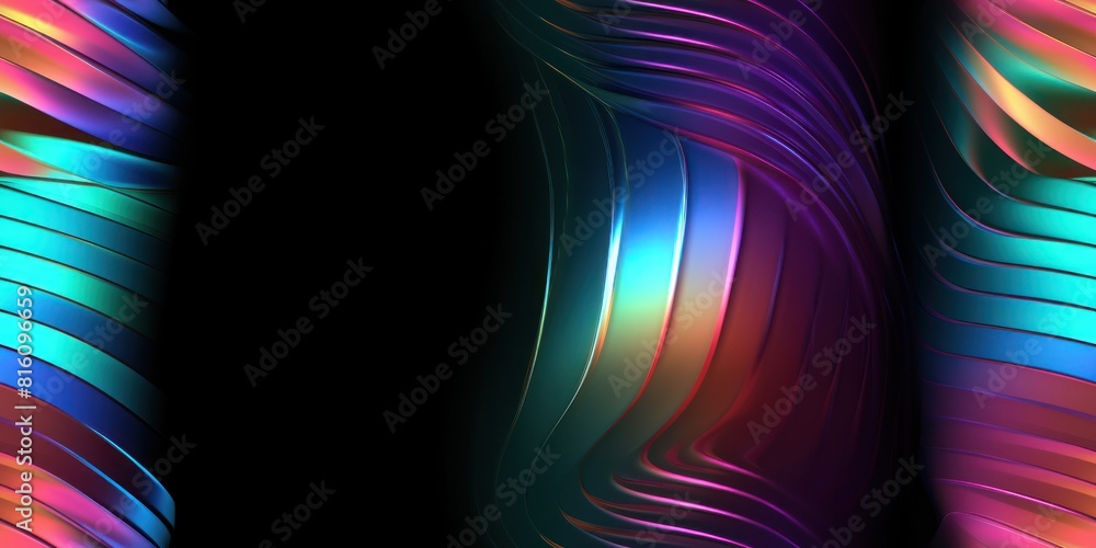 Poster iridescent abstract shape seamless pattern background