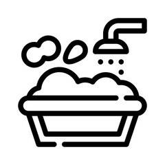bathtub line icon