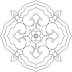 Sketch illustration vector traditional ethnic vintage old classic ornament logo icon design drawing