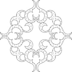 Sketch illustration vector traditional ethnic vintage classic rosette logo icon design