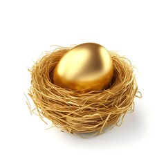 golden egg in a nest Generative AI