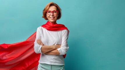 Woman in Superhero Costume