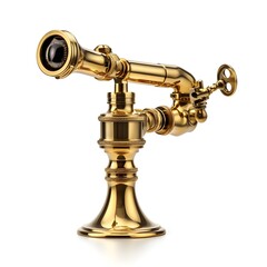 antique telescope isolated on white,  Isolated of Steampunk Metal Swing Arm With Box Camera Victorian Inspired Content Creator Podcast
Generative AI