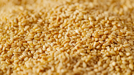 Obraz premium food background texture of sesame in caramel closeup : Generative AI