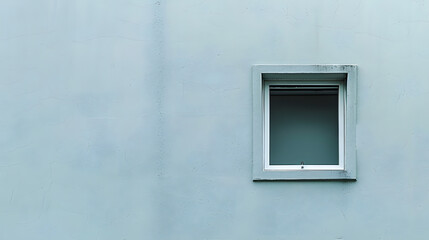Empty wall with small window Detail of house exterior wall : Generative AI