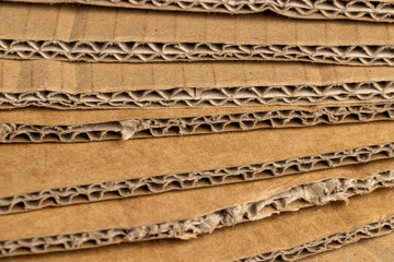 old corrugated cardboard for storage and transportation