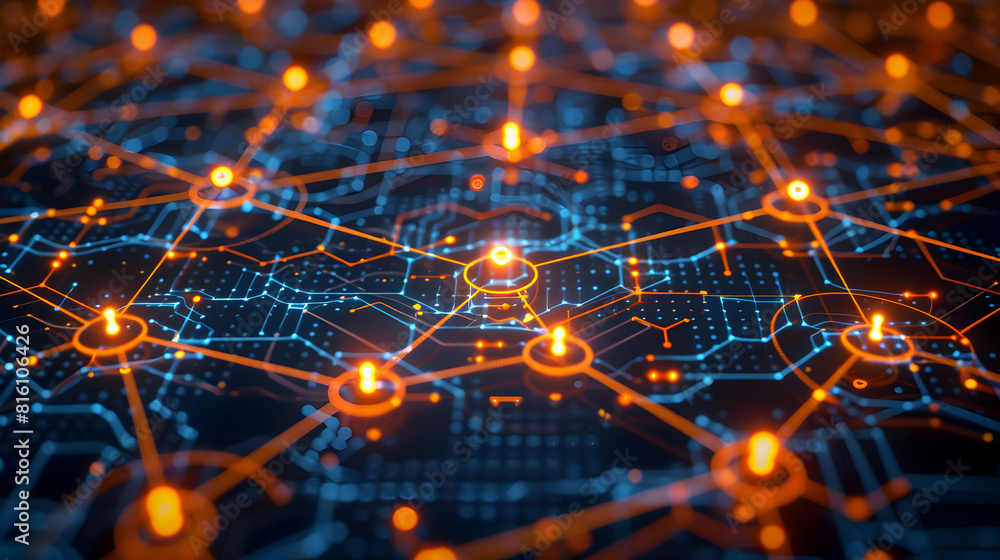 Poster illustration of a denial of service attack in 3d: visualizing the impact and importance of network d