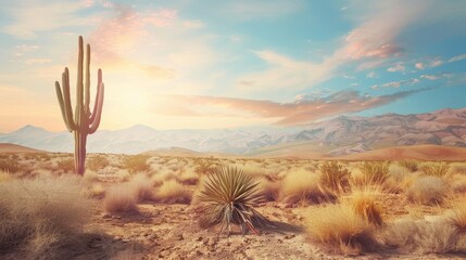 Amazing nature landscape of desert hyper realistic 