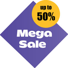 Sale label vector illustration 50% discount