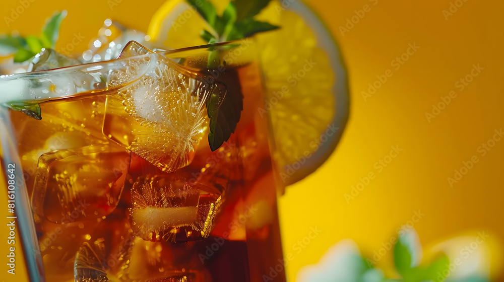 Aufkleber cold ice tea drinking conception : generative ai