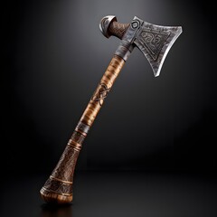 old axe isolated on white Generative AI