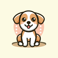 Dog logo design, vector logo design, illustration 