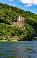 Castle Rheinstein, Trechtingshausen, Rhineland-Palatinate, Germany, Europe.