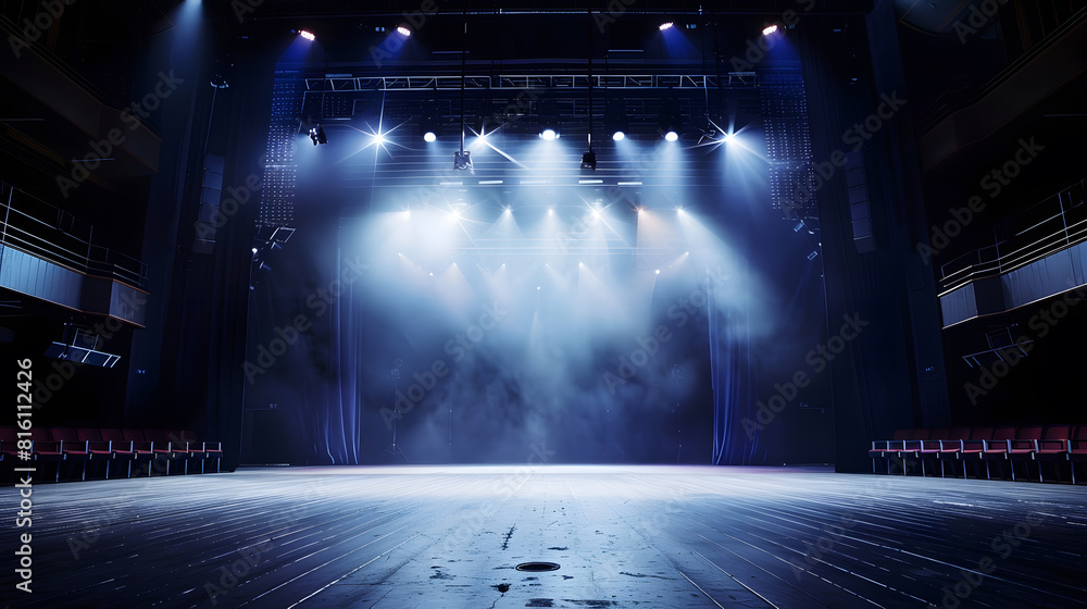 Poster empty theater stage : generative ai
