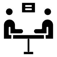 Business Meeting Glyph Icon Design