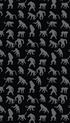 Chimpanzee animal pattern texture repeating seamless