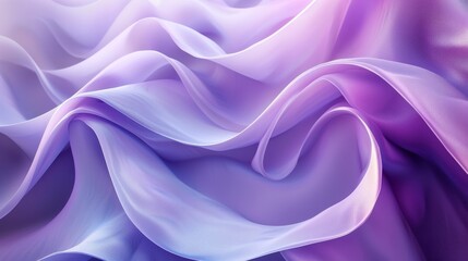 Obraz premium 3d Organic Curved Shapes on Lavender Background with Fine Grain