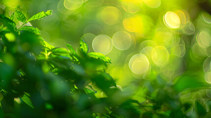 Background green blur beautiful is the bokeh effect nature color look attractive : Generative AI