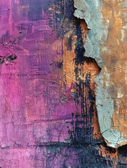 Detailed view of peeling paint on a painted surface