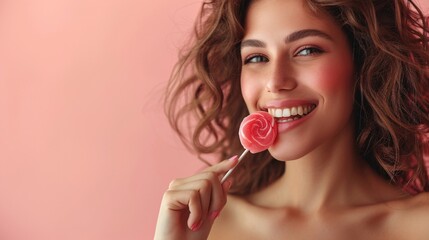Sexy woman with lollipop